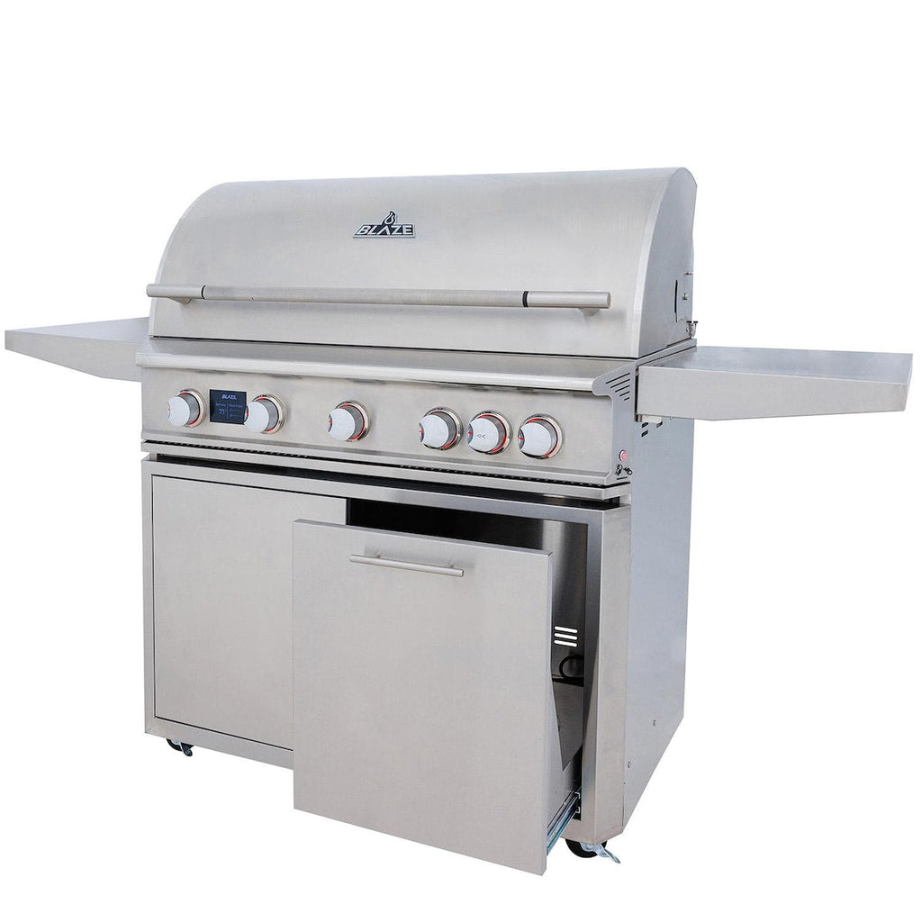 Blaze LTE PRO 40-Inch 5-Burner Freestanding Grill w/Digital Temperature Screen & Rotisserie