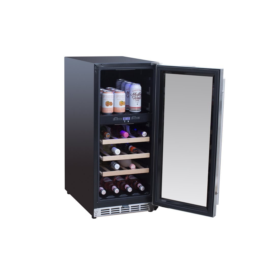Summerset 15-Inch Outdoor Rated Dual Zone Wine Cooler