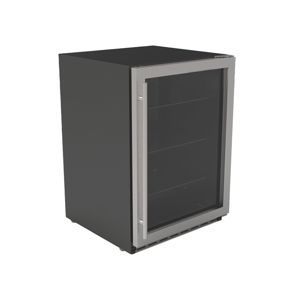 Summerset 24-Inch 5.1 Cu. Ft. Outdoor Glass Door and Glass Shelves Refrigerator