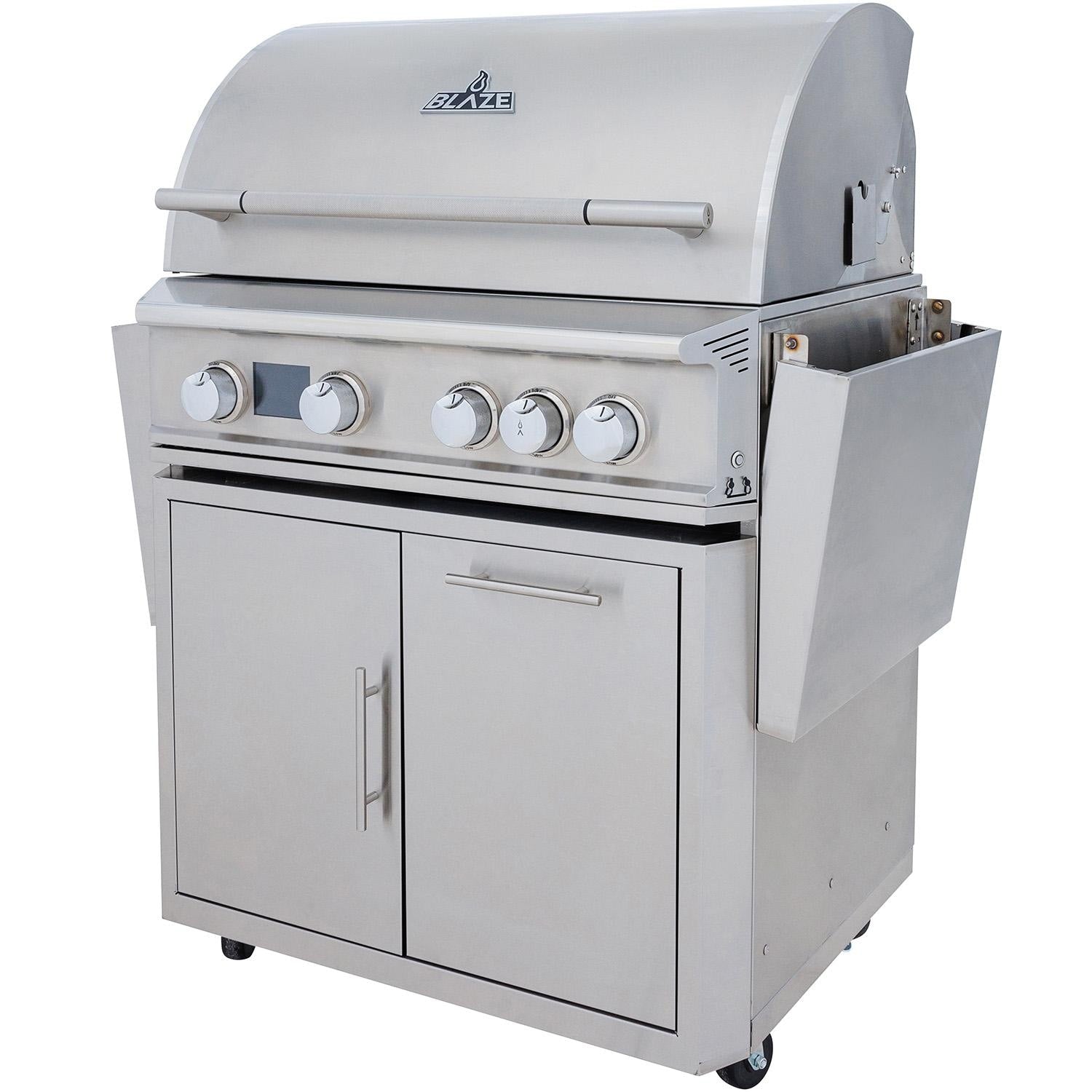 Blaze LTE PRO 32-inch 4-Burner Freestanding Grill w/ Digital Temperature Screen & Rotisserie
