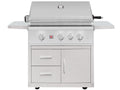 Summerset TRL Pro 32-Inch 3 Burner Freestanding Gas Grill With Rear Infrared Burner and Rotisserie Kit On Deluxe Cart