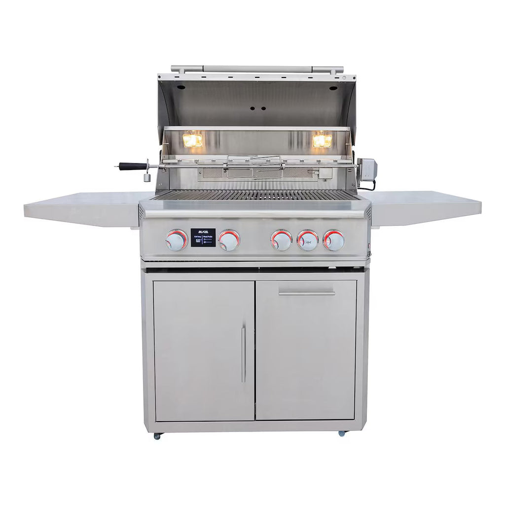 Blaze LTE PRO 32-inch 4-Burner Freestanding Grill w/ Digital Temperature Screen & Rotisserie