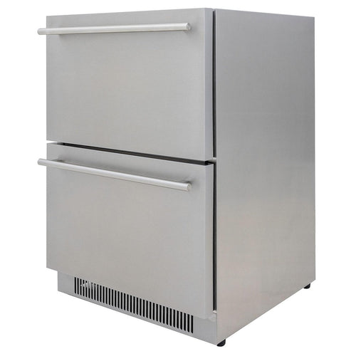 Blaze 23.5-Inch 5.1 Cu. Ft. Outdoor Rated Double Drawer Refrigerator