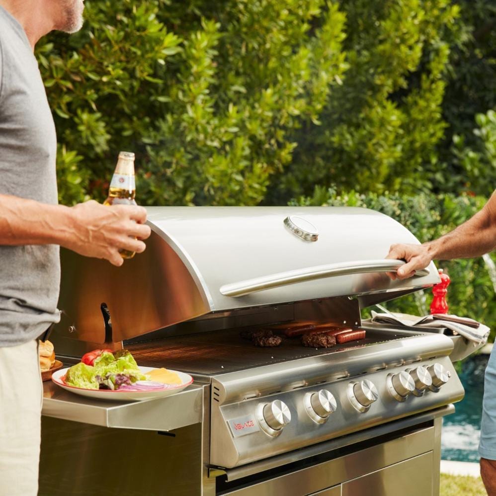 Blaze LTE+ 40-Inch 5-Burner Freestanding Gas Grill w/ Lift-Assist Hood and Rear Infrared Burner