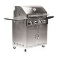 Broilmaster B-Series Deluxe 32-Inch Marine Grade Freestanding Stainless Steel Gas Grill with Rear Infrared Burner
