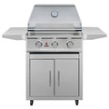 TrueFlame E-Series 25-Inch 3-Burner Gas Grill on Double Door Cart
