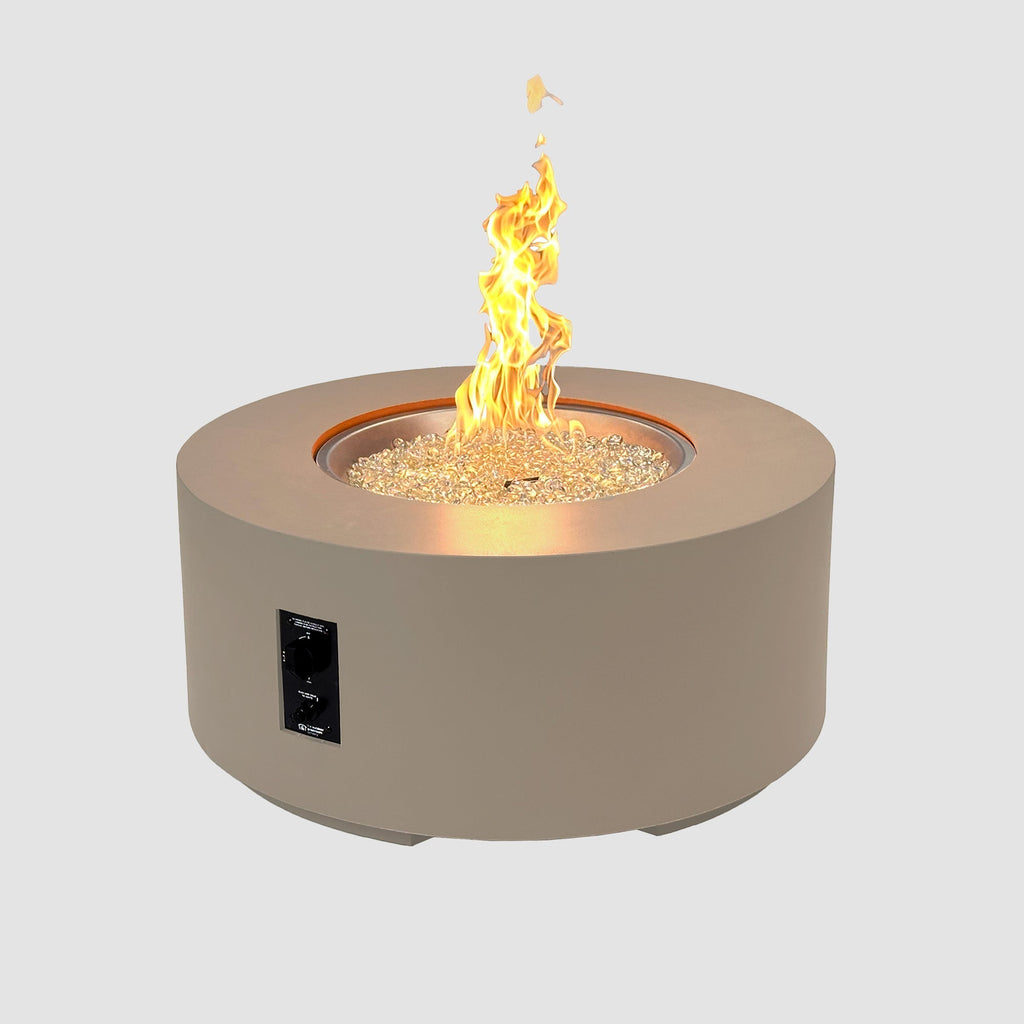 Cove Concrete Round Gas Fire Pit Table
