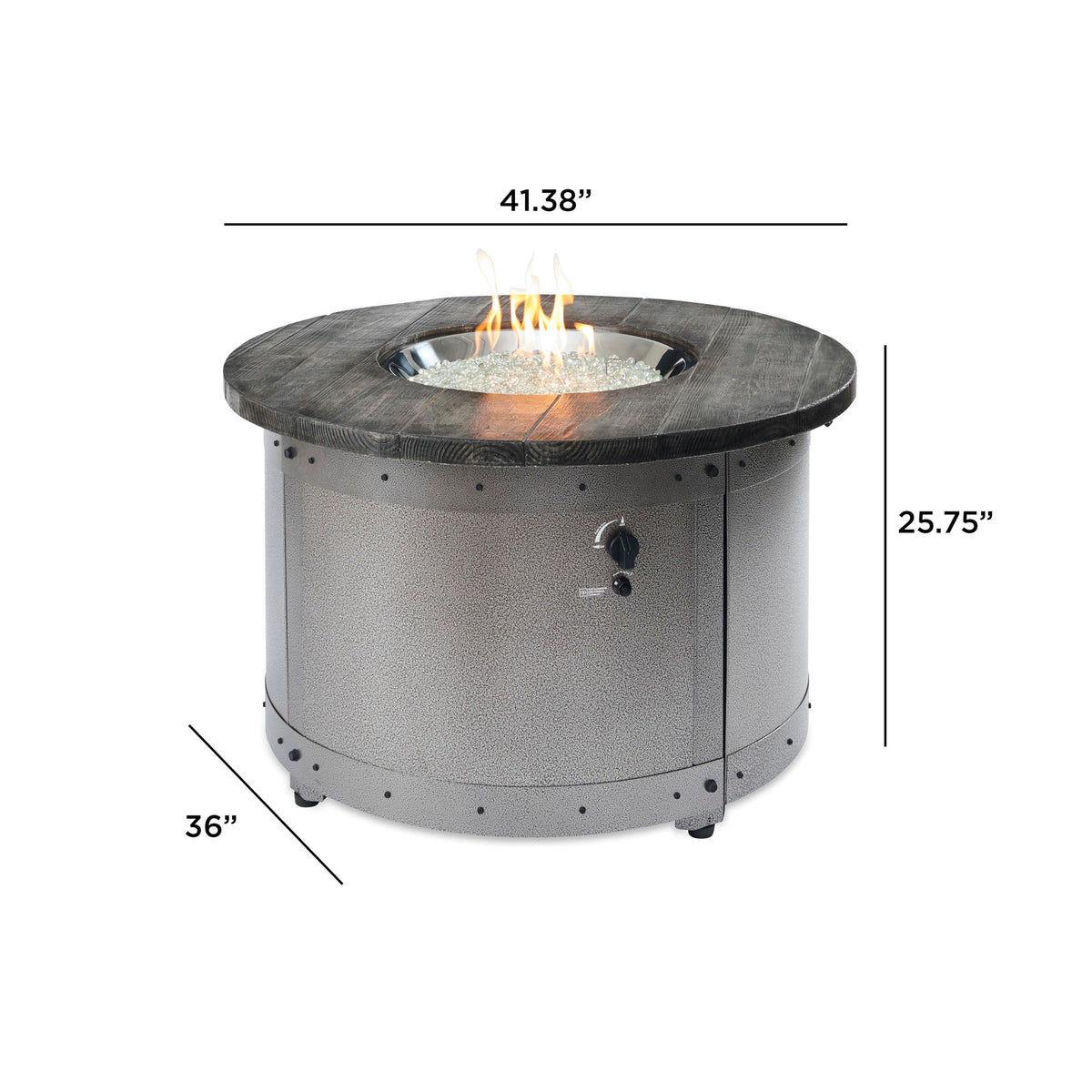 Edison Round Gas Fire Pit Table