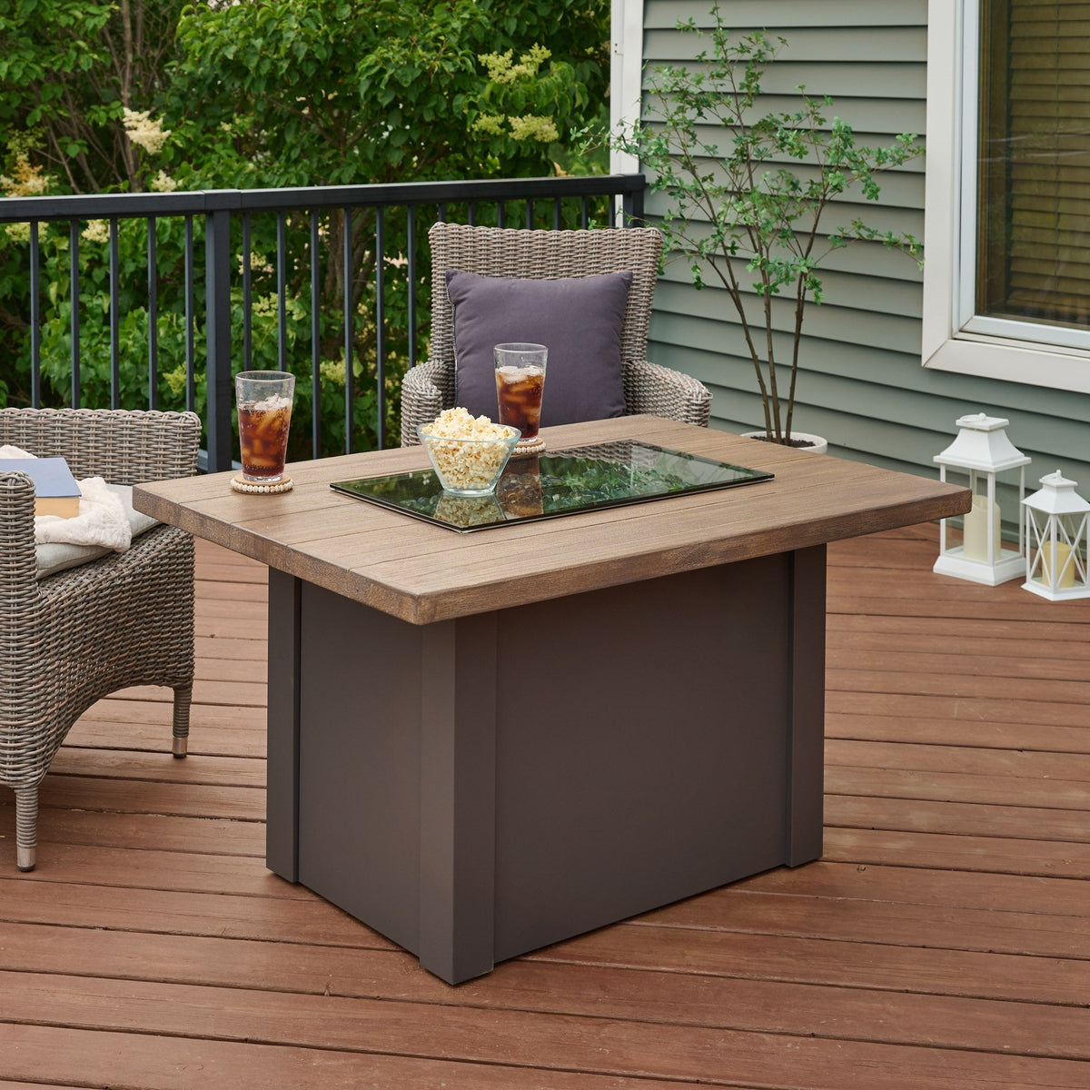 Havenwood 44-Inch Rectangular Gas Fire Pit Table