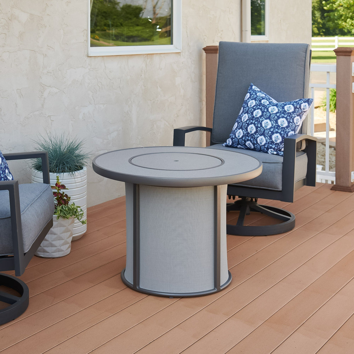 Stonefire Round Gas Fire Pit Table