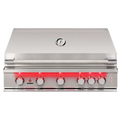 TrueFlame 40-Inch 5-Burner Built-In Grill with Rear Infrared Burner and Grill Lights