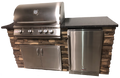 6' TRAD/ LTE GRILL ISLAND W/FRIDGE