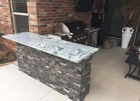 8' PRO GRILL ISLAND W/ FRIDGE & POWER BURNER