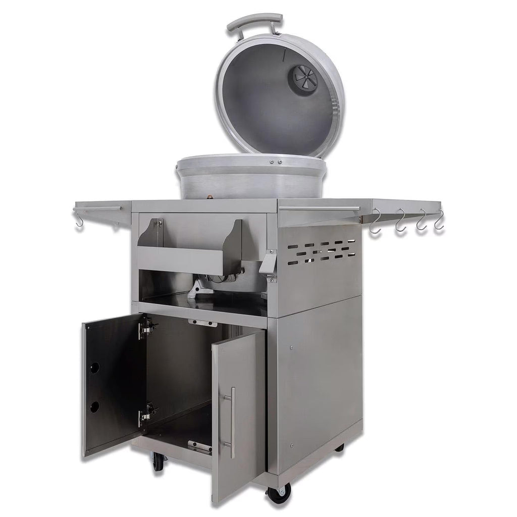 Blaze 20-Inch Cast Aluminum Freestanding Kamado Charcoal Grill