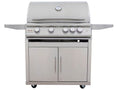 Blaze LTE+ 32-Inch 4-Burner Freestanding Gas Grill with Lift-Assist Hood and Rear Infrared Burner
