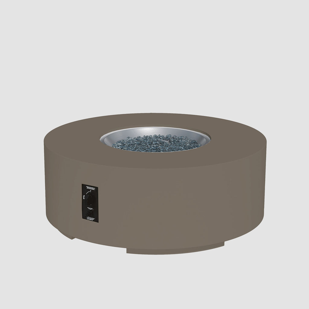 Cove Concrete Round Gas Fire Pit Table