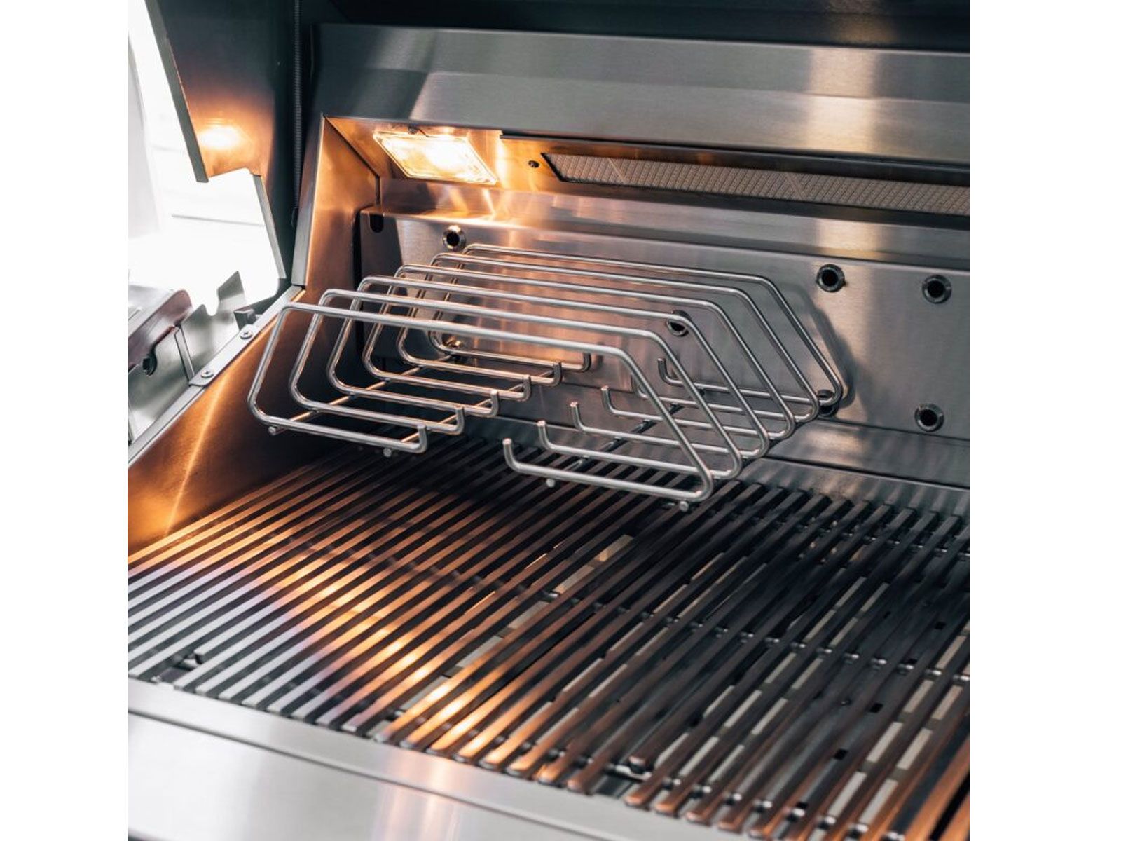 Summerset Quest 42-Inch 4 Burner Built-In Gas Grill with Rear Infrared Burner, Rotisserie Kit & Drop-In Griddle Plate