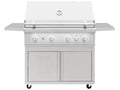 Summerset Quest 42-Inch 4 Burner Freestanding Gas Grill with Rear Infrared Burner, Rotisserie Kit & Drop-In Griddle Plate