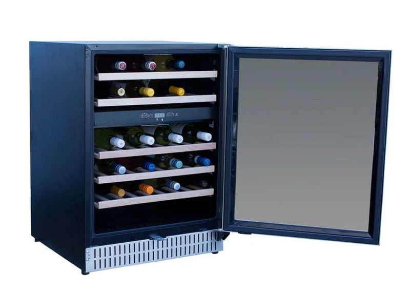 TrueFlame 24-Inch 5.3 Cu. Ft. Outdoor Rated Wine Cooler with Locking Door
