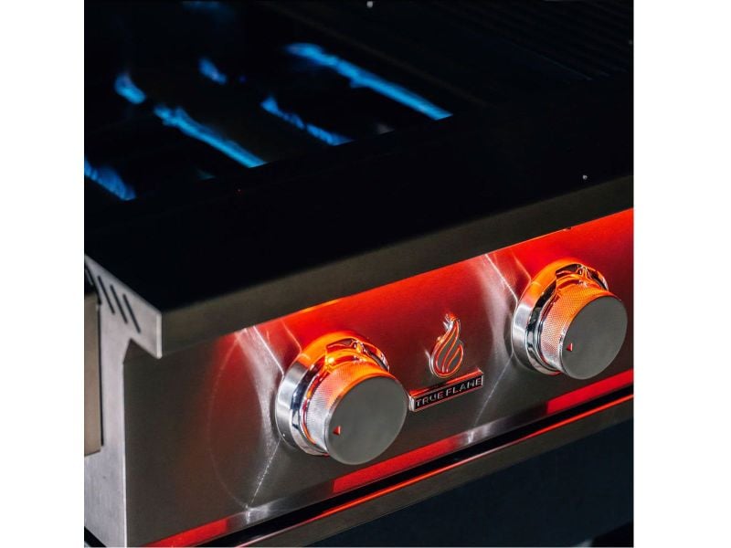 TrueFlame 32-Inch 4-Burner Built-In Grill with Rear Infrared Burner and Grill Lights